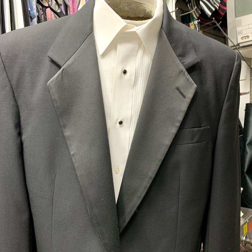Damaged One Button Notch Tuxedo - image 1